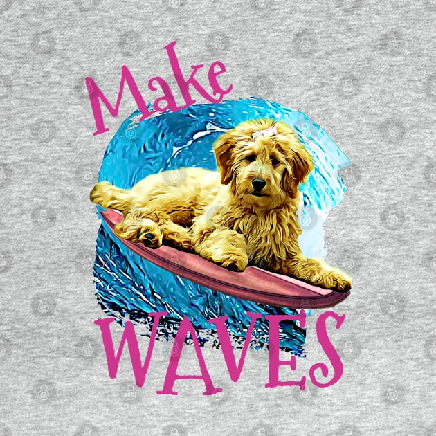 WAVES Goldendoodle by Witty Things Designs